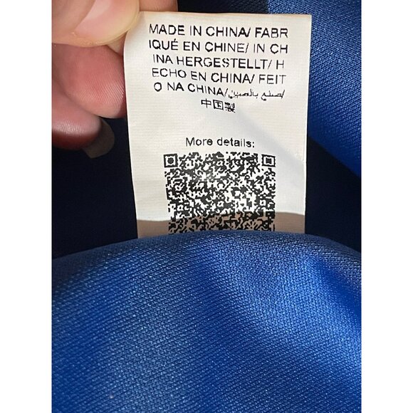 Shein Curve Royal Blue Jacket Open Front Blazer W Zip Simulate Pockets Size 1X - Picture 7 of 12